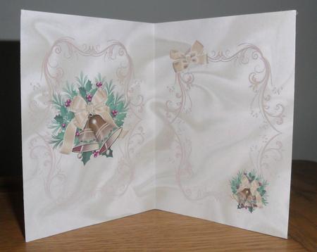 Gold Christmas Bells on Satin, A5 Insert by Johanna Lambert