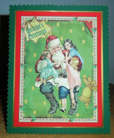 Vintage Christmas Lets Sit on Santa's Knee by Johanna Lambert