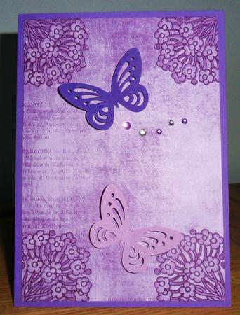 Ornate Floral Corners Lilac A4 Backing Paper by Johanna Lambert
