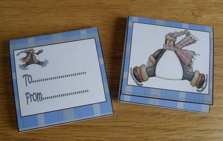 Post It Note Cover Snowman Blue by Johanna Lambert