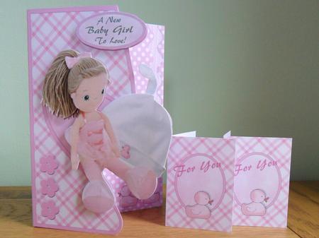 Open Fronts Card Kit - New Baby Girl by Johanna Lambert