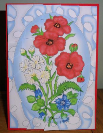 Poppy Bouquet Corner Stacker by Johanna Lambert