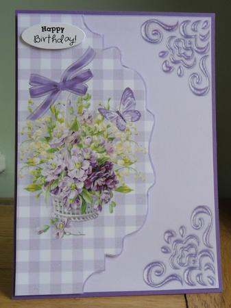 Pretty Basket of Lilac Flowers, A4 by Johanna Lambert