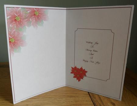 Poinsettia Xmas Insert 2 by Johanna Lambert