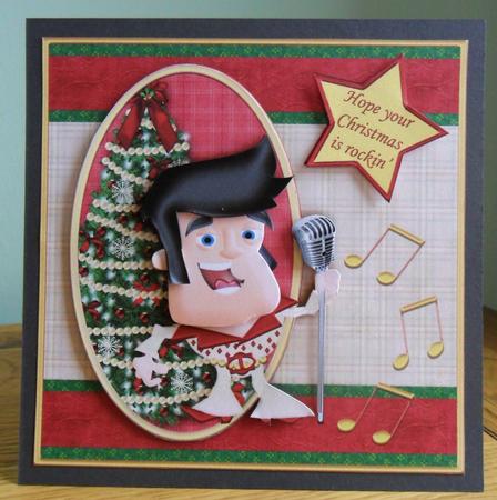Rockin' Christmas Male Topper & Decoupage by Johanna Lambert