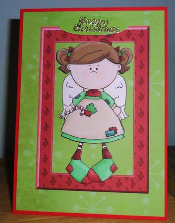 Christmas Red & Green Fairy by Johanna Lambert