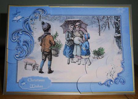 Christmas Gathering Scene with Duo Corner Stacker by Johanna Lambert