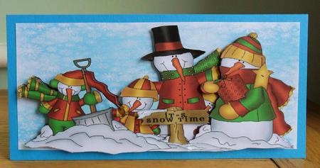 Snowmen Dl Quick Card by Johanna Lambert