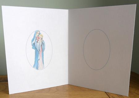 A Vintage Christmas Mary with Child Insert by Johanna Lambert