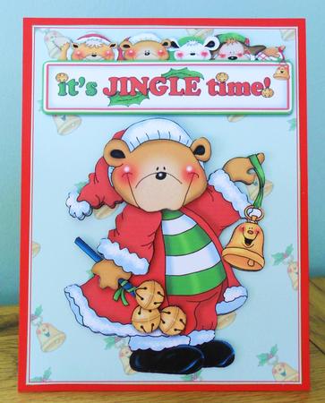 It's Jingle Time Christmas Decoupage by Johanna Lambert