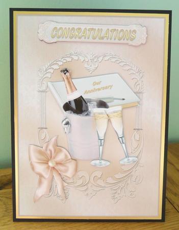 The Anniversary Toast Decoupage by Johanna Lambert