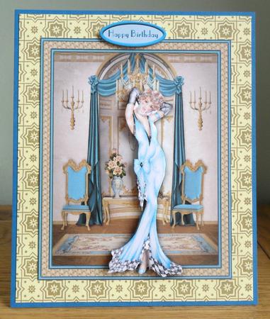 Baroque Beauty Card Front with Decoupage by Johanna Lambert