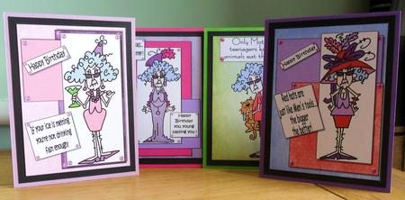 A Selection of Four Stella Themed Toppers by Johanna Lambert
