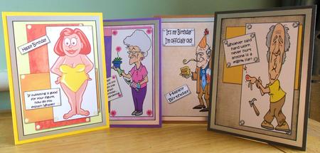 A Selection of Four Humourous Toppers Sheets by Johanna Lambert