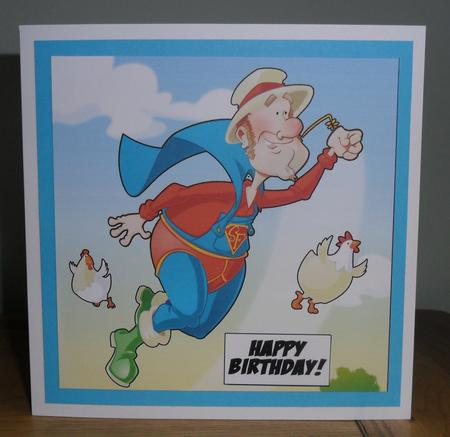 Super-farmer Dude! 8x8 Quick Card by Johanna Lambert