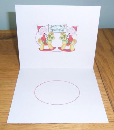 Baby Twins 1st Christmas Insert by Johanna Lambert