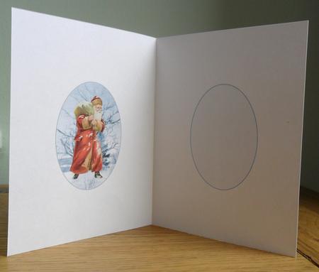 Vintage Santa Scene Insert by Johanna Lambert