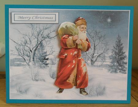 Vintage Santa Scene Decoupage by Johanna Lambert