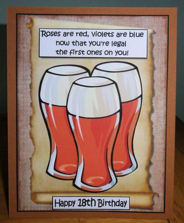 Male 18th Birthday Beer 1 Decoupage by Johanna Lambert