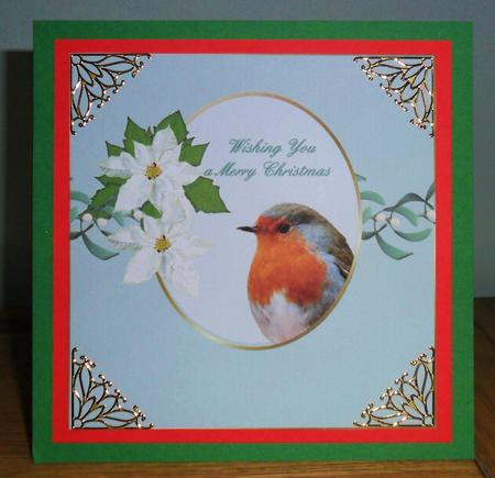Christmas Cracker Robin - Insert 8 x 8 by Johanna Lambert