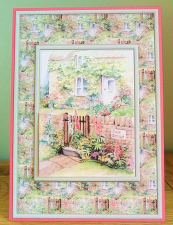 Rose Cottage Easy to Cut Quick Card by Johanna Lambert