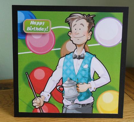 Snooker Dude 8x8 Quick Card by Johanna Lambert