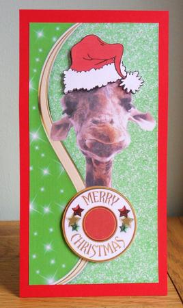 Merry Christmas Giraffe by Johanna Lambert
