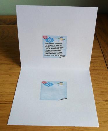 The Christmas Snowman Cute Verse Insert by Johanna Lambert