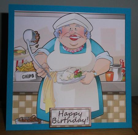 Dinner Lady/nanny 8x8 Quick Card by Johanna Lambert