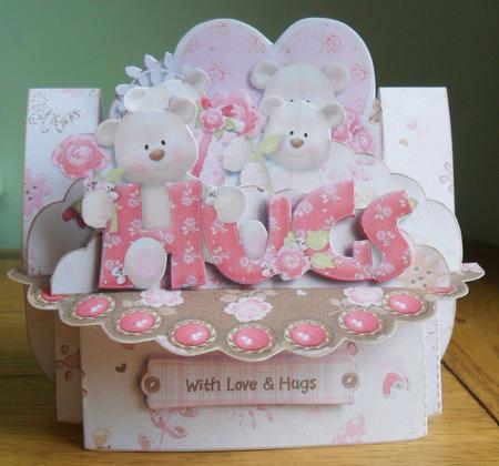Hugsy Bear 3D Shelf Card Kit with Card Box by Johanna Lambert
