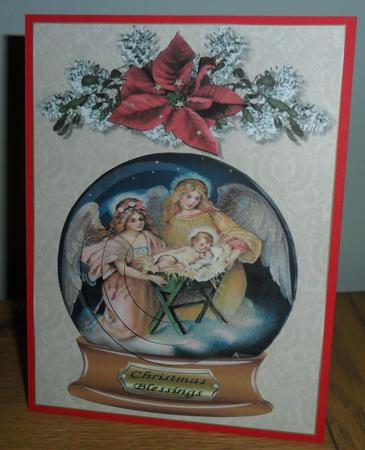Vintage Nativity Snowglobe by Johanna Lambert