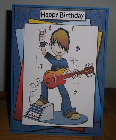 The Rock Star Boy Quick Card by Johanna Lambert