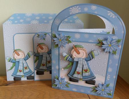 Winter Snowman - Gift Bag Pocket Card Kit by Johanna Lambert