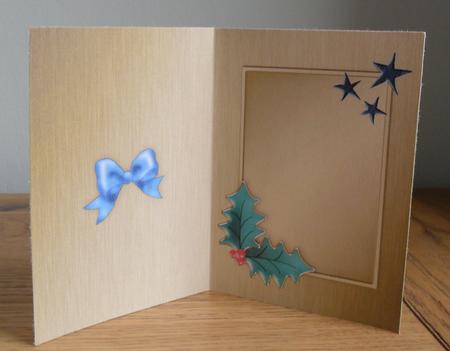 Elegant Christmas Greeting Matching Insert 5 x 7 Portrait by Johanna Lambert
