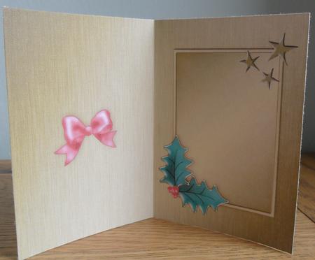 Elegant Christmas Greeting Matching Insert 5 x 7 Portrait by Johanna Lambert