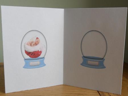 Baby Boys First Christmas Snowglobe Insert by Johanna Lambert