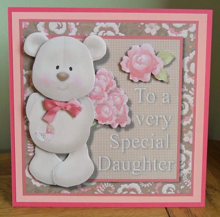 To a Very Special Daughter Card Front with Decoupage by Johanna Lambert