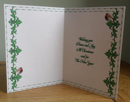 Christmas Robin Insert Green by Johanna Lambert