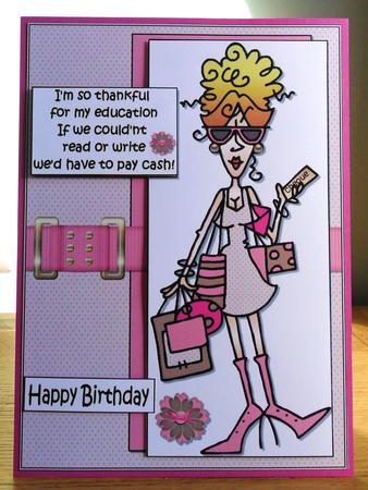 J.j,s Thankful for Her Education Quick Card by Johanna Lambert