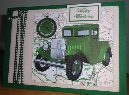 Green Vintage Truck by Johanna Lambert