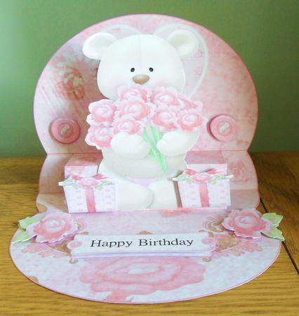Birthday Bear 3D Mini Stepper by Johanna Lambert