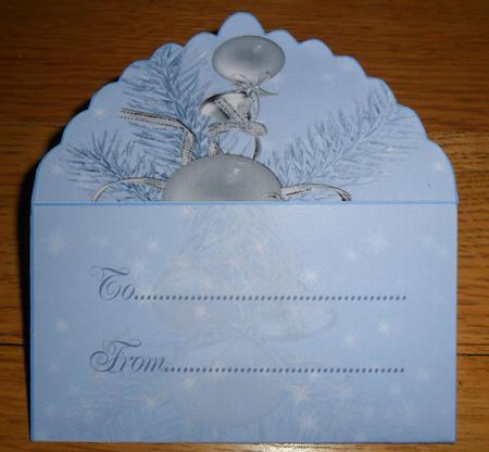 Silver on Blue Ornament Money Gift Wallet by Johanna Lambert
