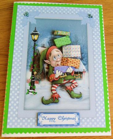Santa's Helper Card Front with Step by Step by Johanna Lambert