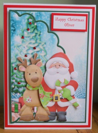 Santa & Deer Friend by Johanna Lambert