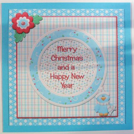 Insert for Snowman with Framed Friends 8x8 Card Front by Johanna Lambert