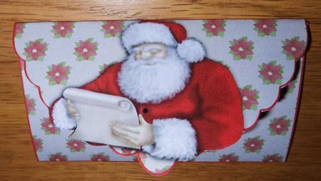 Santas List Christmas Money Gift Wallet by Johanna Lambert