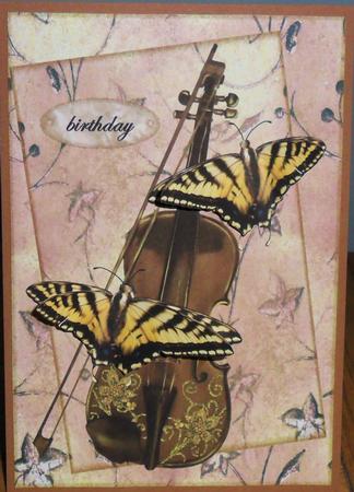 Musis and Butterflies Male Card by Johanna Lambert