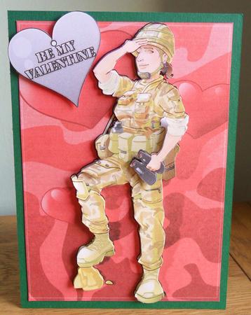 Army Lady Valentines Day by Johanna Lambert