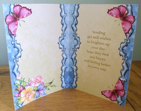Floral Greetings Get Well Insert by Johanna Lambert