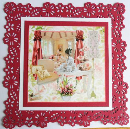 Afternoon Tea in the Parlour 8x8 Topper by Johanna Lambert